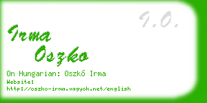 irma oszko business card